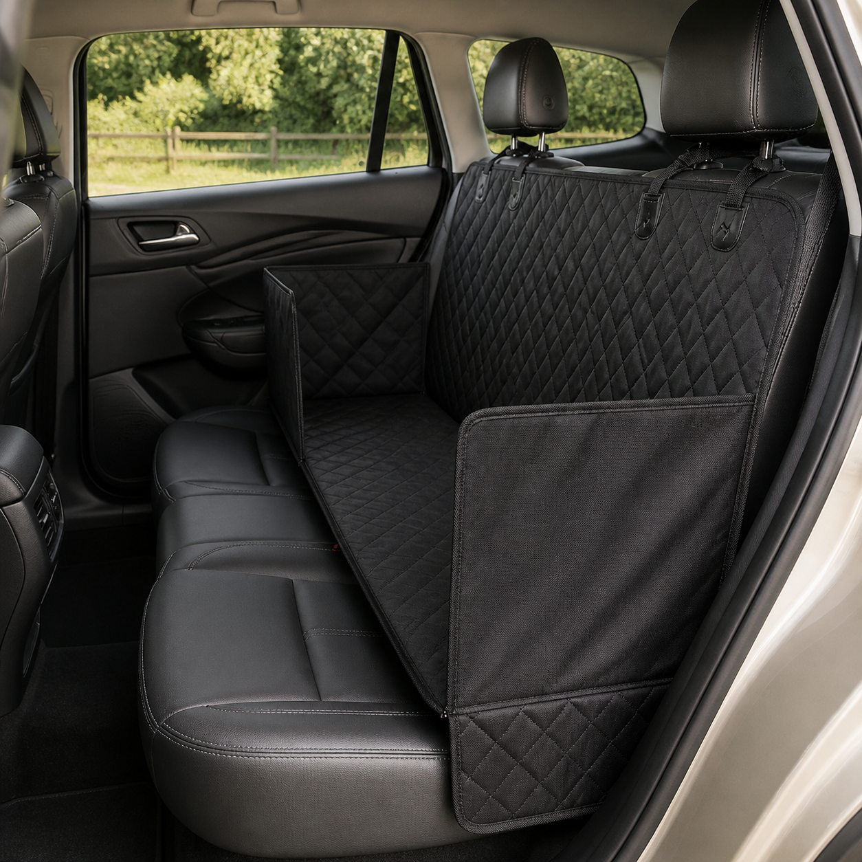 Split Rear-Seat Pet Cover — Shared Passenger Layout — alternate view
