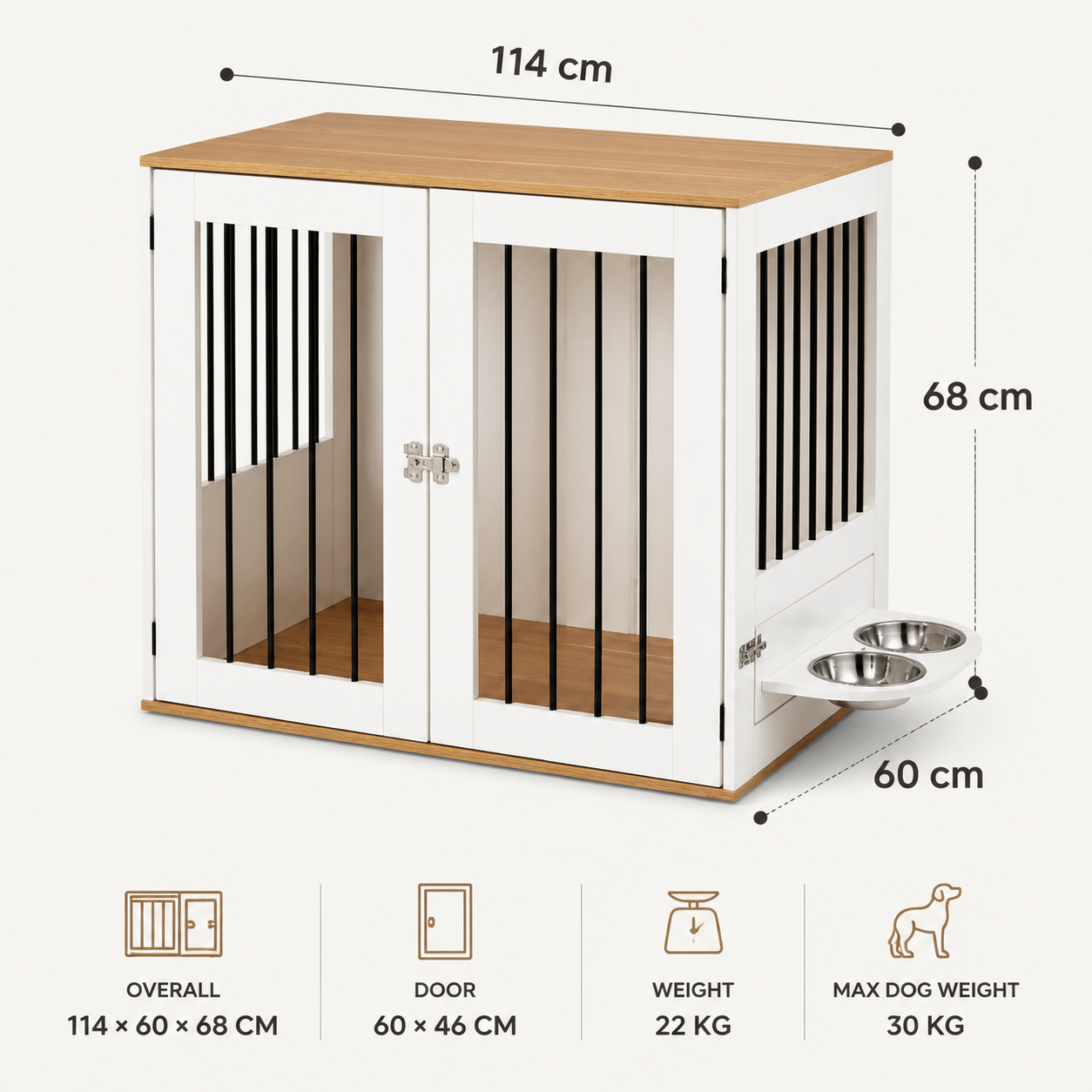 Corner dog crate dimensions, weight and dog weight limit