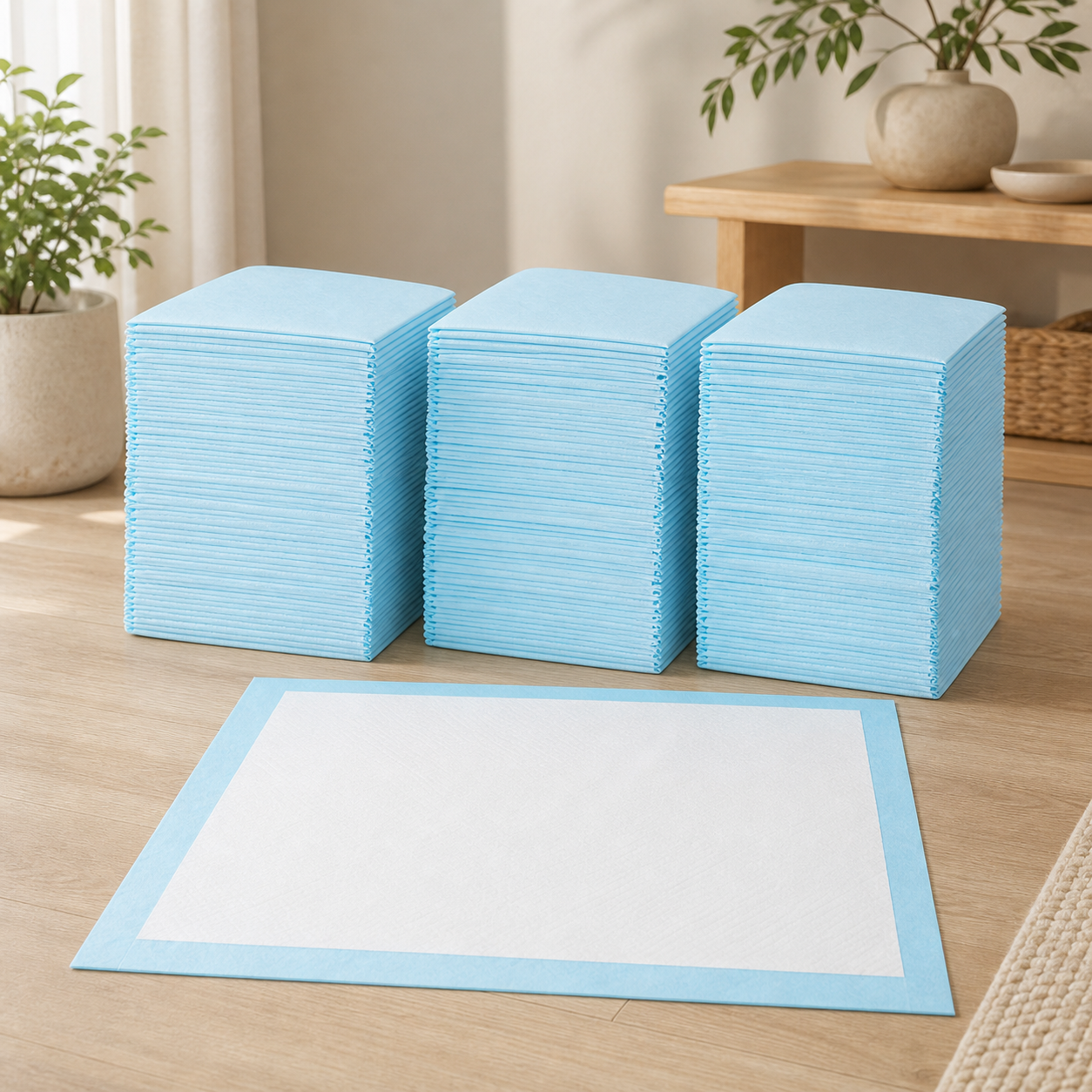 Six-Layer Puppy Training Pads — 150 Pack — included components
