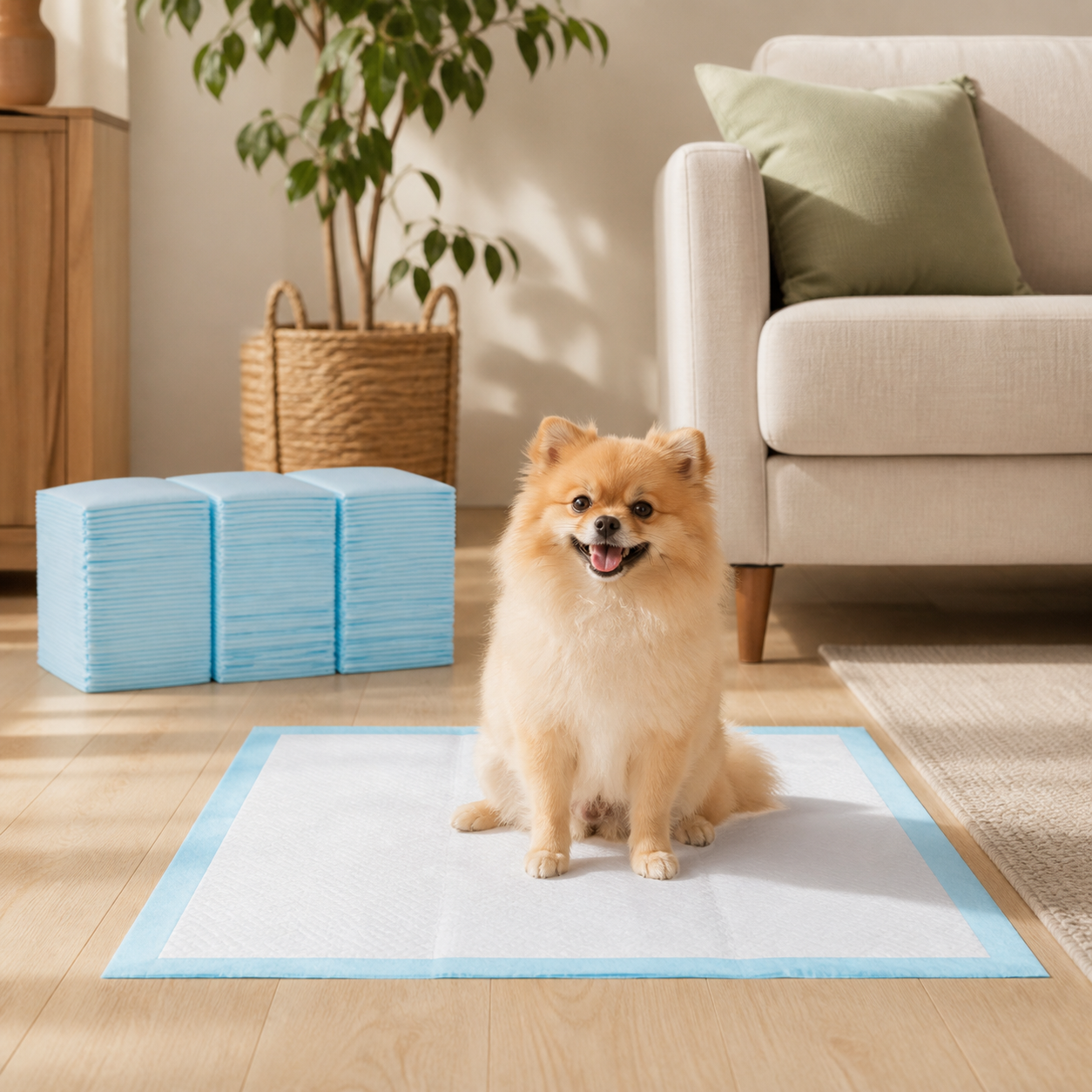 Six-Layer Puppy Training Pads — 150 Pack — second lifestyle view