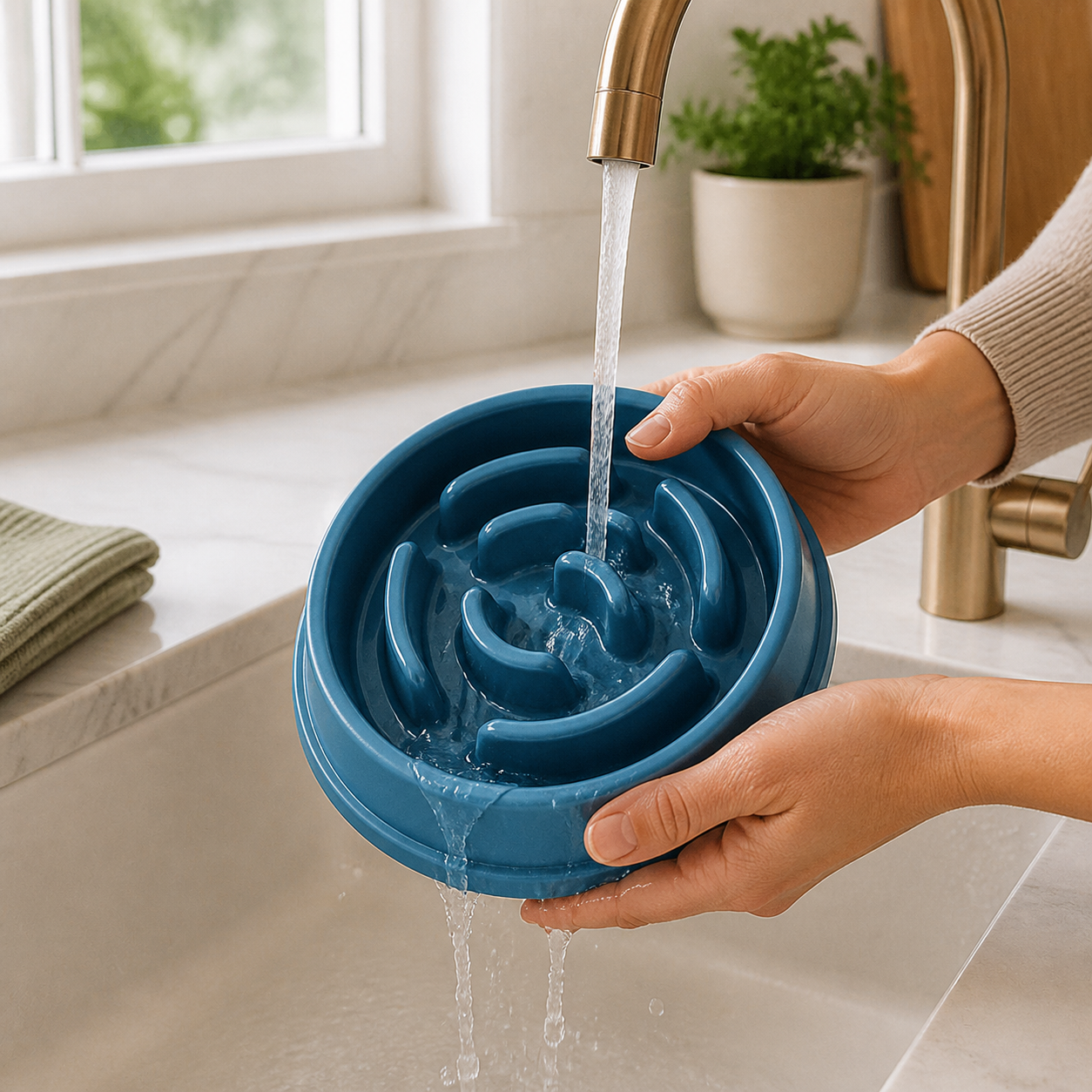 Silicone Slow Feeder Bowl — 21cm — storage or care view