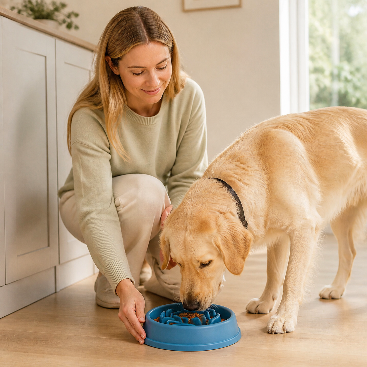 Silicone Slow Feeder Bowl — 21cm — owner setup