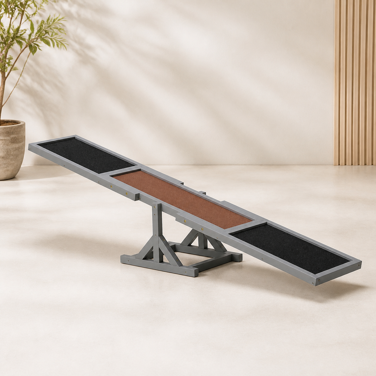 Wooden Dog Agility Seesaw — 180cm — studio hero