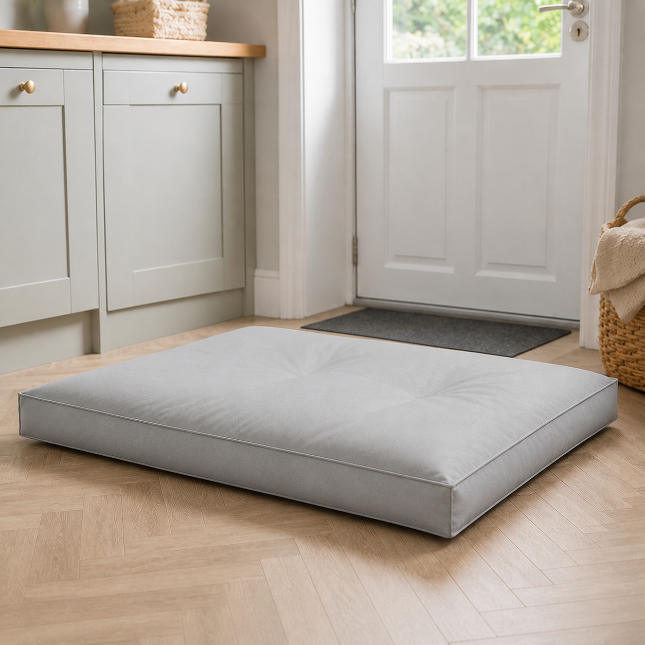 Washable Waterproof Pet Mattress — Grey, Small — alternate view