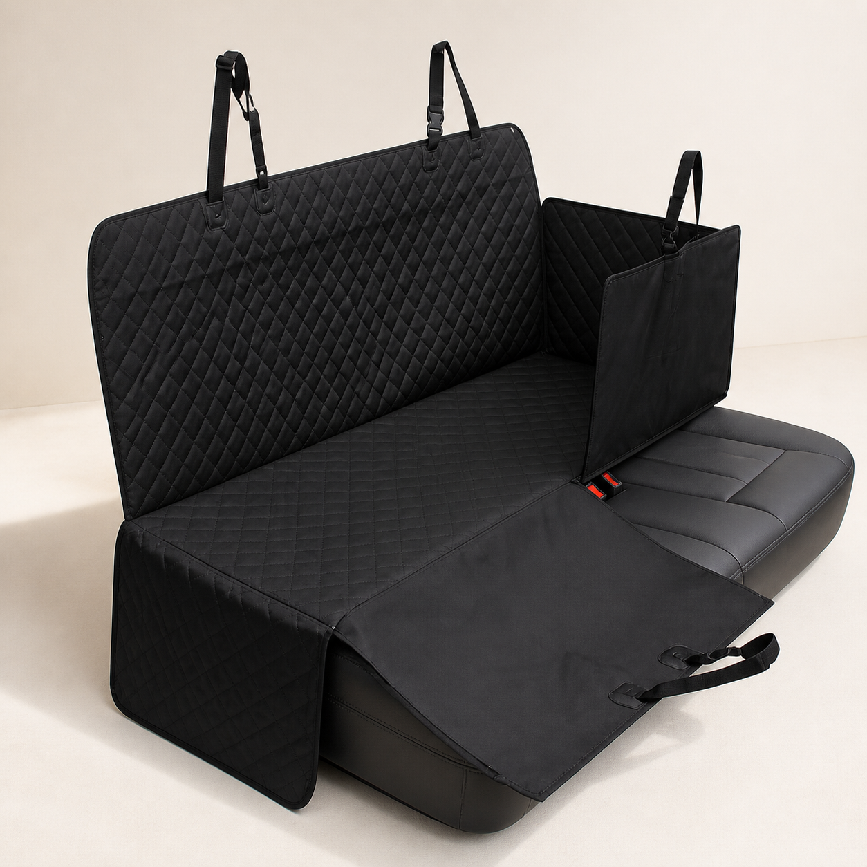 Split Rear-Seat Pet Cover — Shared Passenger Layout — studio hero