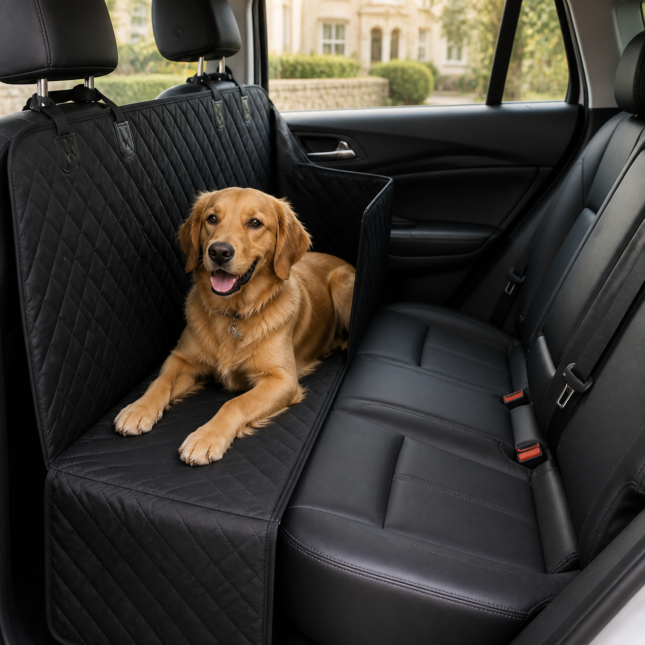 Split Rear-Seat Pet Cover — Shared Passenger Layout — second lifestyle view