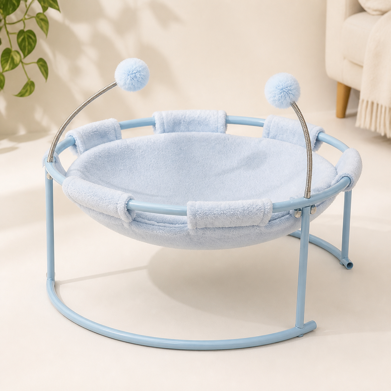 Plush Cat Hammock Lounger — studio hero