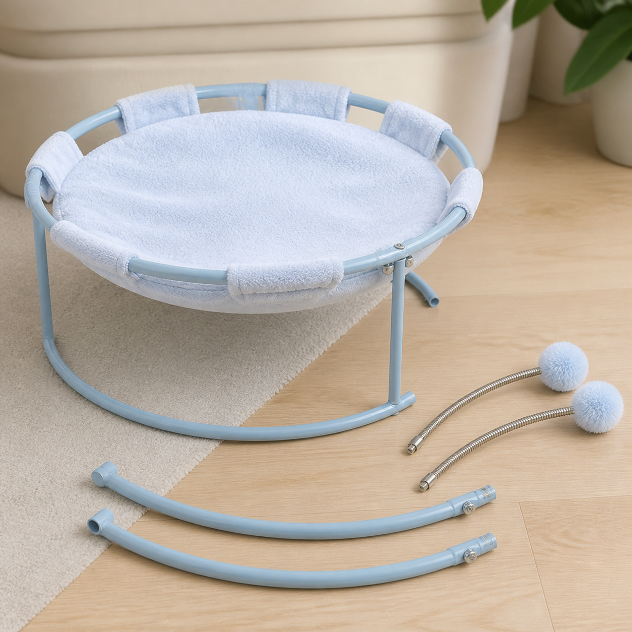 Plush Cat Hammock Lounger — included components