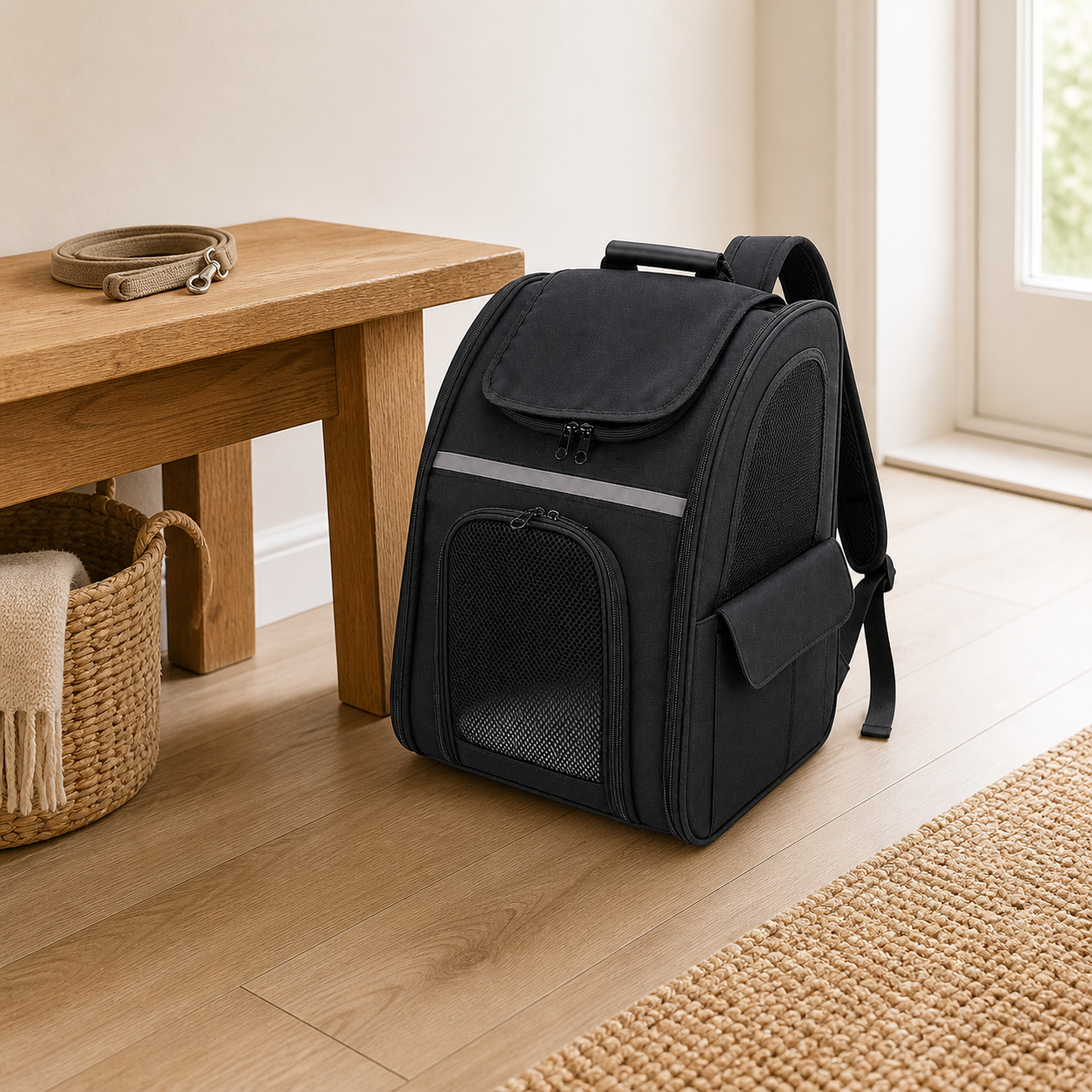 Expandable Pet Carrier Backpack ready for an everyday outing