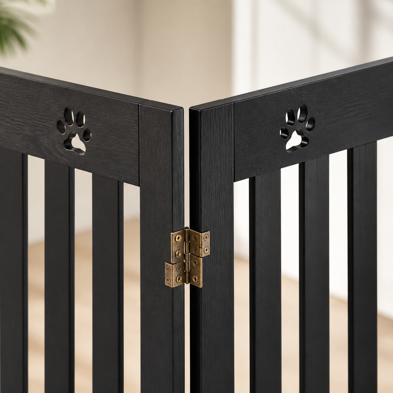 Four-Panel Freestanding Dog Gate — 203cm — material detail