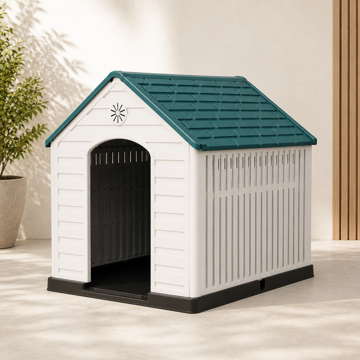 Large Ventilated Plastic Dog House — studio hero