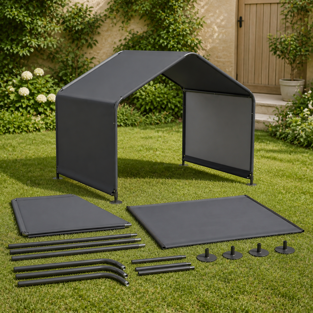 Garden Dog Shade Shelter — included components