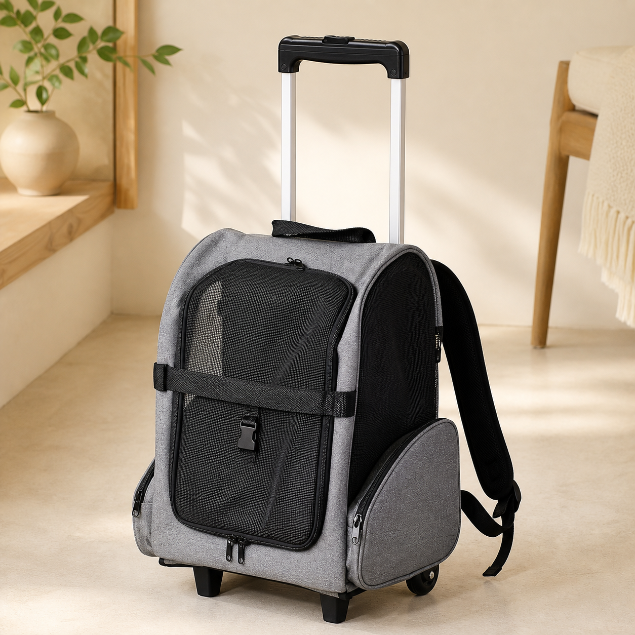 Wheeled Pet Carrier Backpack — Up to 4kg — studio hero