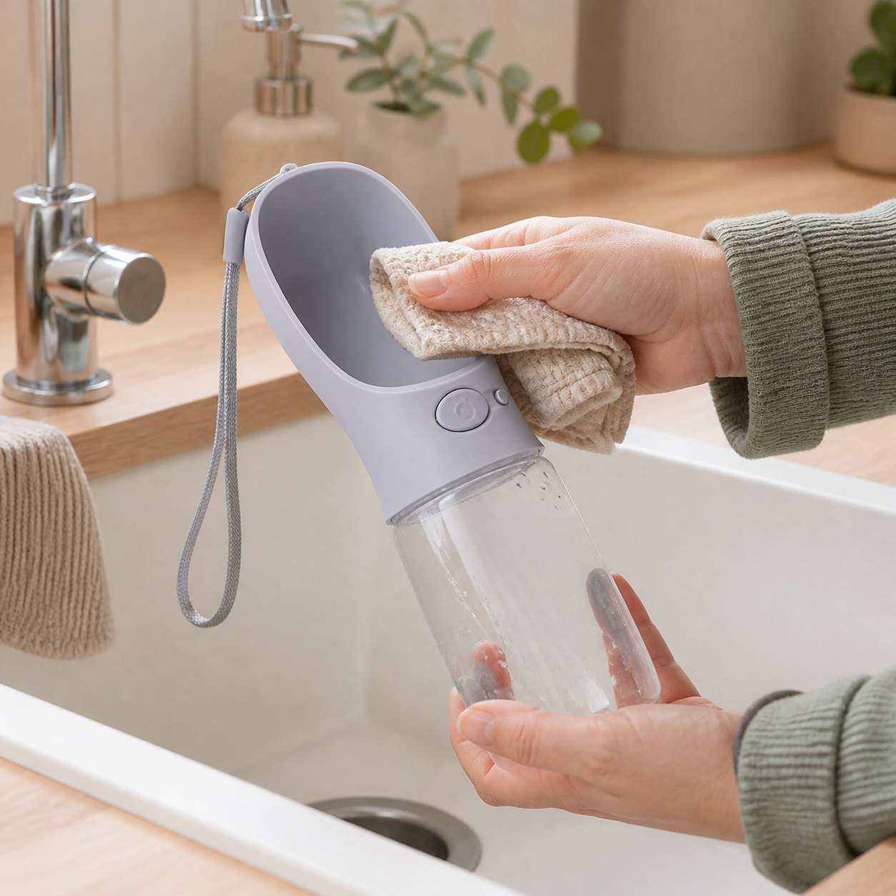 Portable Dog Water Bottle — 350ml — storage or care view