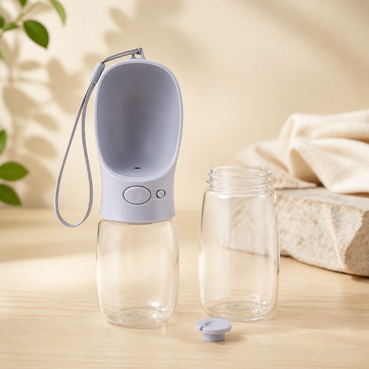 Portable Dog Water Bottle — 350ml — included components